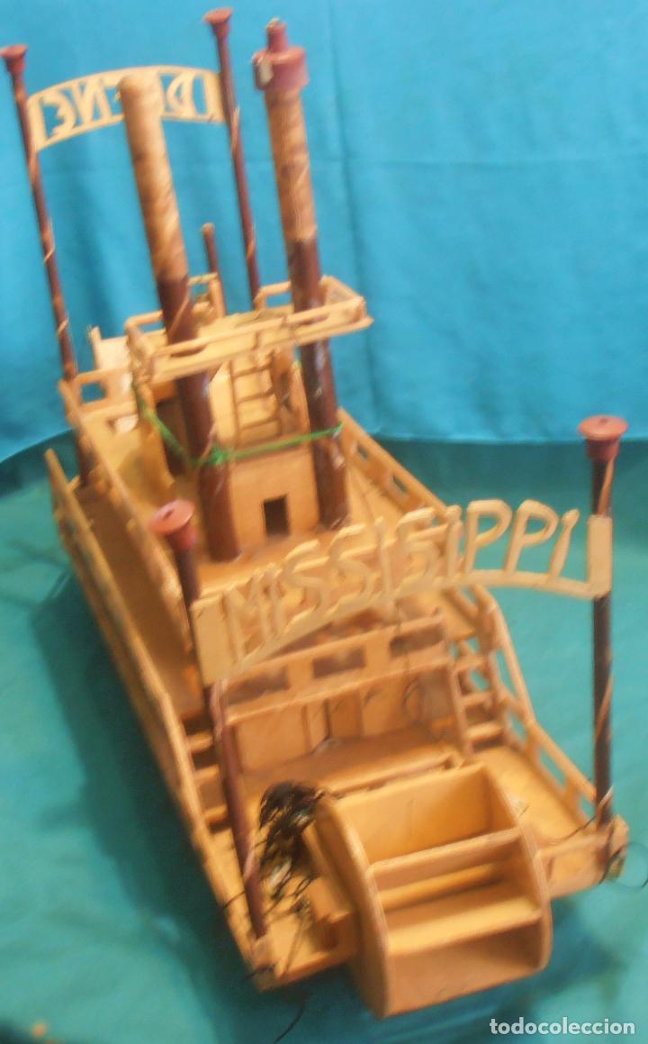 Antig&uuml;edades: MAQUETA BARCO MISSISIPI - Foto 3