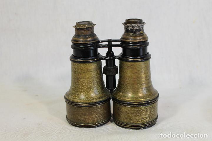 Antig&uuml;edades: binocular / prismaticos de lat&oacute;n - Foto 2