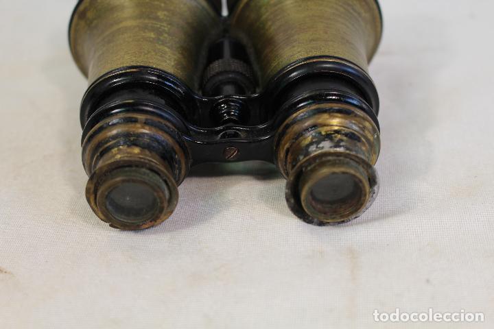 Antig&uuml;edades: binocular / prismaticos de lat&oacute;n - Foto 5