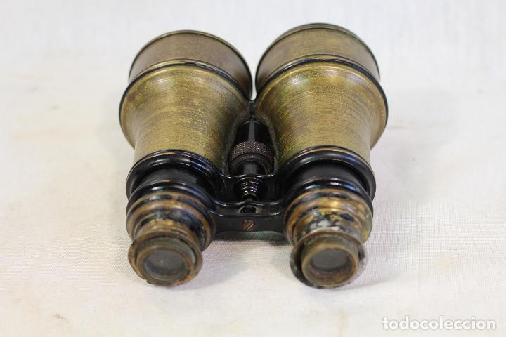 Antig&uuml;edades: binocular / prismaticos de lat&oacute;n - Foto 6