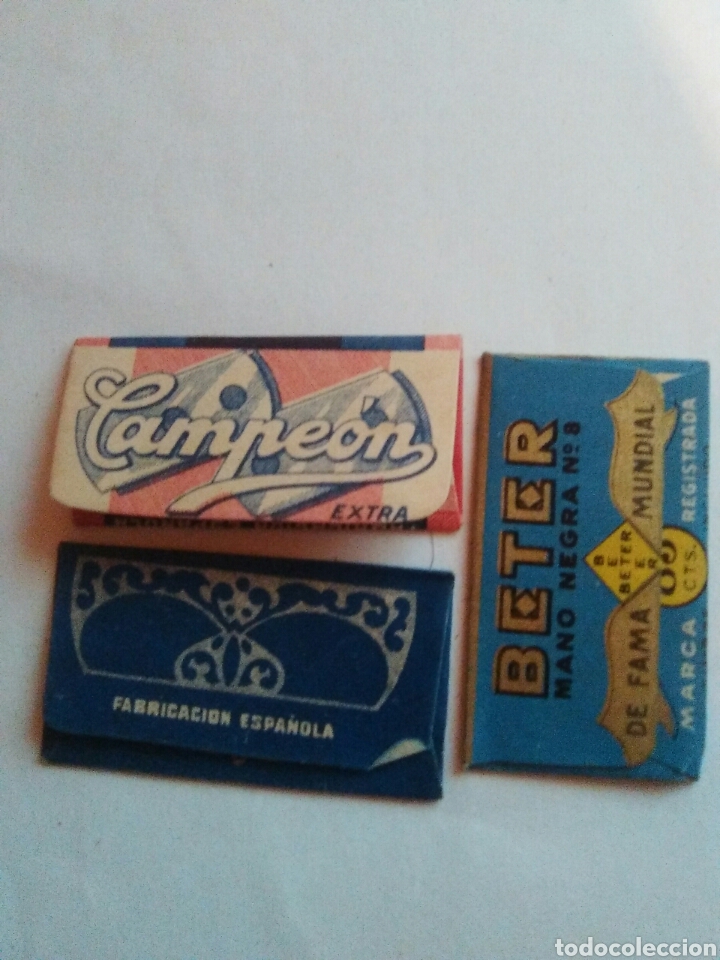 Antig&uuml;edades: CAMPEON, BETER Y L.A.M.E - 3 HOJAS DE AFEITAR. - Foto 2
