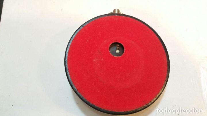 Antig&uuml;edades: BAROMETRO DE PARED CIRCULAR FORRADO EN PIEL - Foto 6