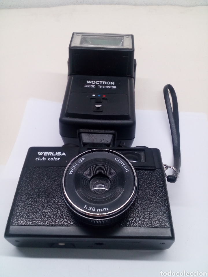 Antiques: C&aacute;mara fotos Werlisa con flax antigua