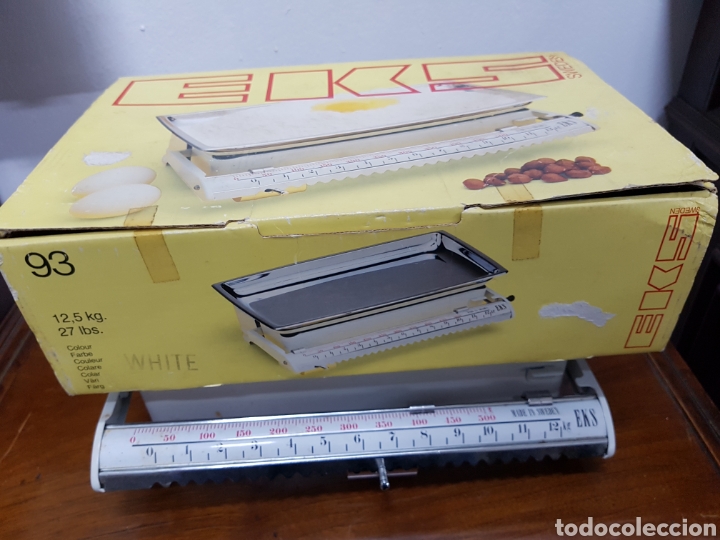 Antig&uuml;edades: B&aacute;scula Vintage EKS con caja - Foto 3