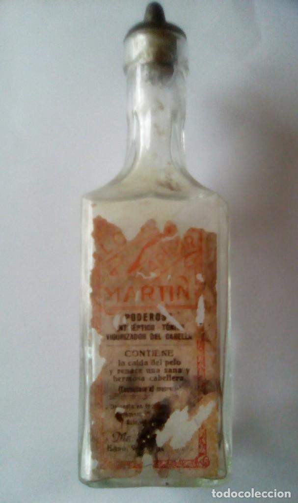Oggetti Antichi: Botella Loci&oacute;n Capilar Mart&iacute;n.A&ntilde;os 20 San Sebasti&aacute;n.