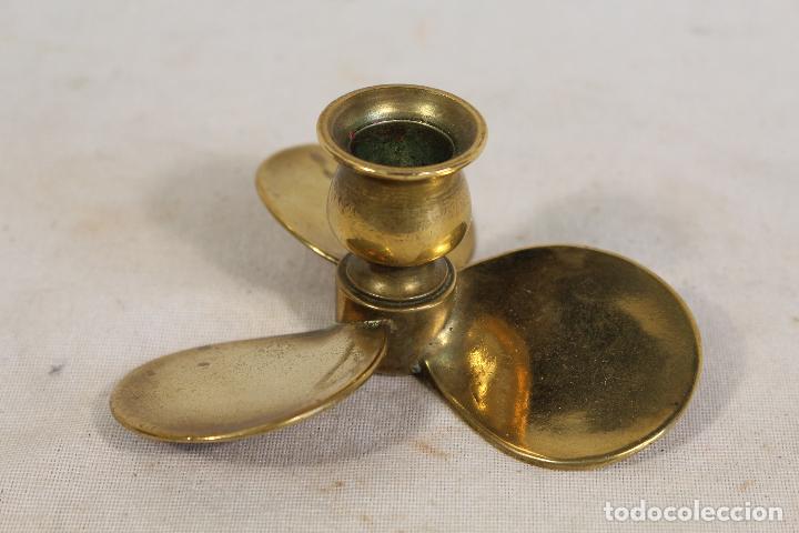 Antig&uuml;edades: velero candelabro helice en bronce - Foto 1