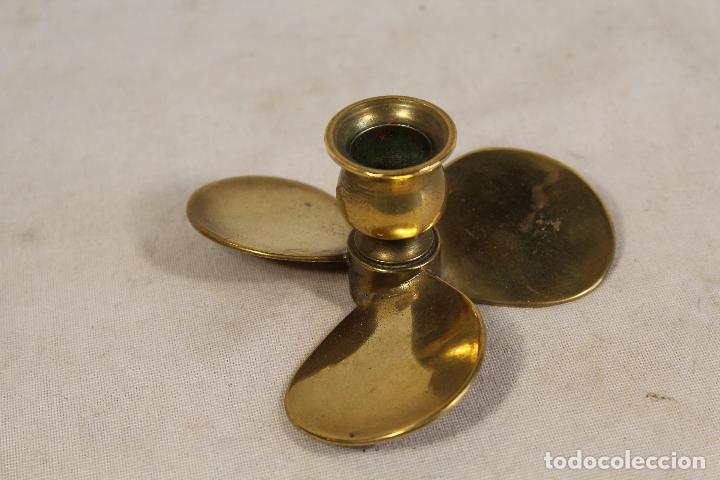 Antig&uuml;edades: velero candelabro helice en bronce - Foto 4