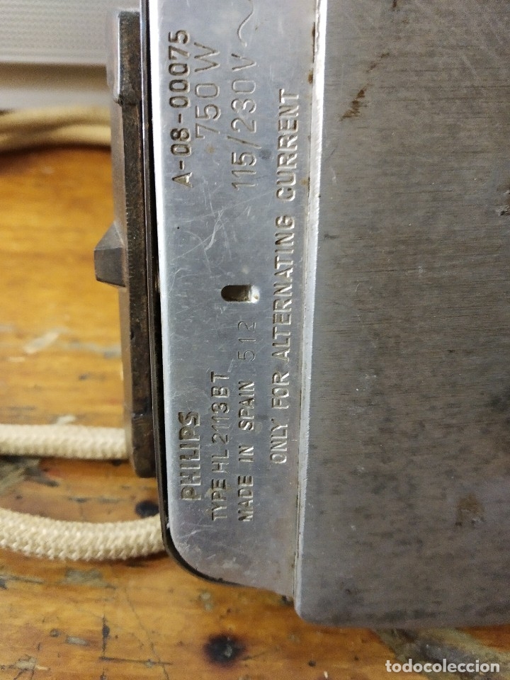Antig&uuml;edades: PLANCHA PHILIPS MODELO HL2113BT. - Foto 5