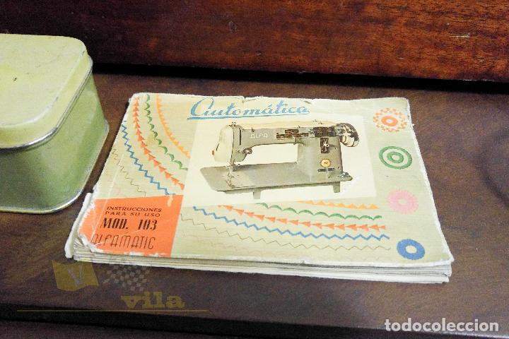 Antig&uuml;edades: M&aacute;quina de coser Alfamatic 103 - Foto 17