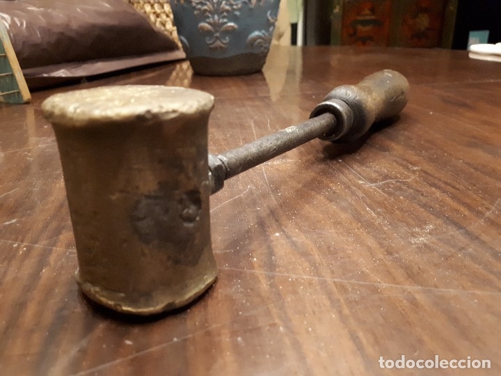 Antig&uuml;edades: Antiguo Martillo de bronce y mango en madera. De artesano. - Foto 5