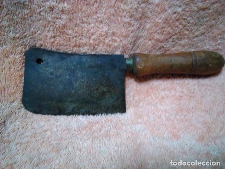 Antig&uuml;edades: antiguo machete de carnicero - Foto 2