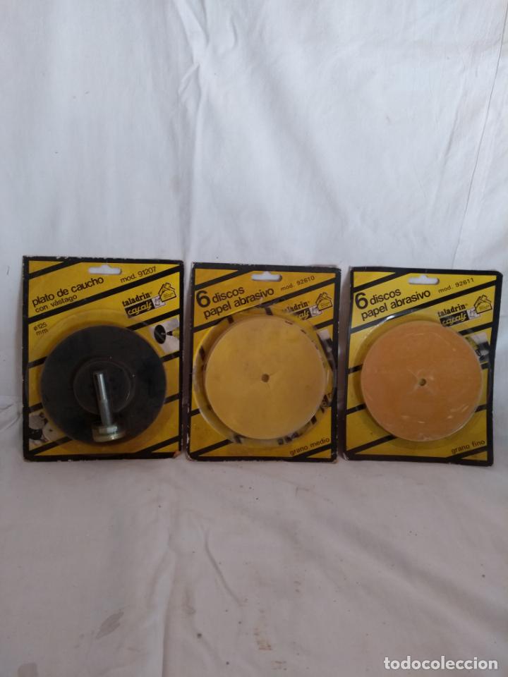 Antig&uuml;edades: Taladrin Casals. Plato + discos. - Foto 1