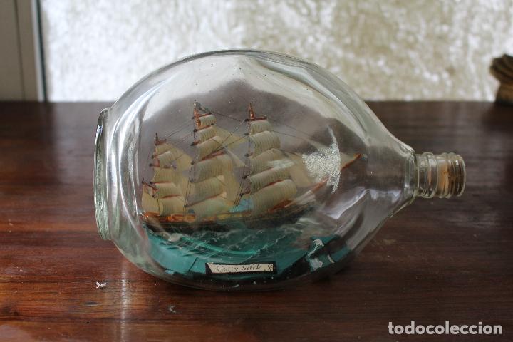 Antig&uuml;edades: barco cutty sark en botella - Foto 5