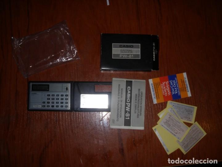 Antig&uuml;edades: RELOJ CALCULADORA CASIO PW-81 PW81 - Foto 6