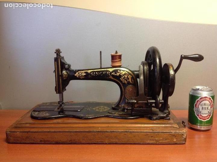 máquina de coser singer manual con manivela, co - Comprar Máquinas de Coser Antiguas Singer todocoleccion - 135077738