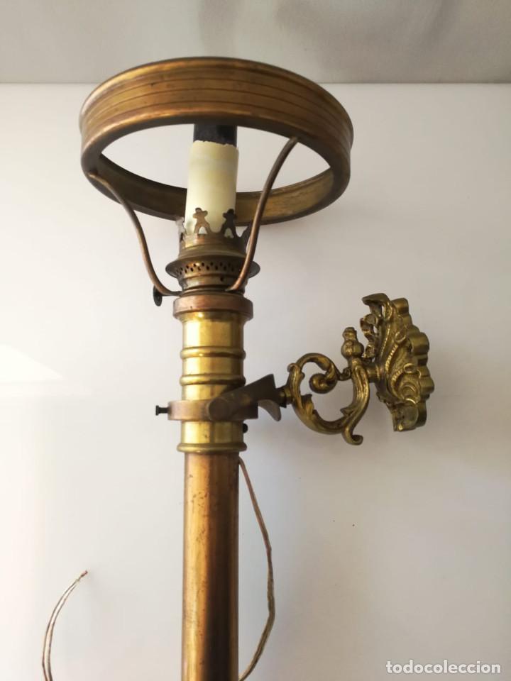 Antig&uuml;edades: PAR DE LAMPARAS ANTORCHA DE BARCO EN BRONCE - Foto 12