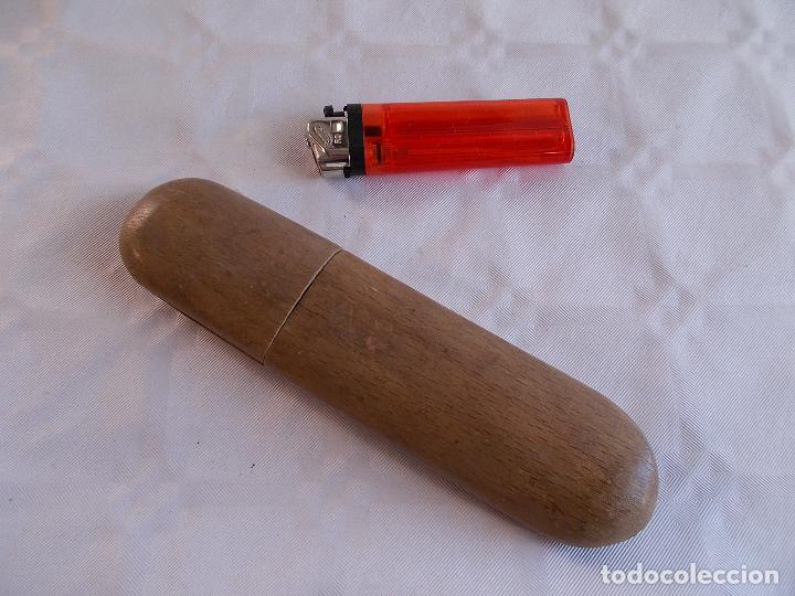 Antig&uuml;edades: ANTIGUO ESTUCHE DE MADERA PARA GAFAS - Foto 1