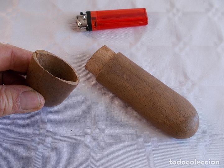 Antig&uuml;edades: ANTIGUO ESTUCHE DE MADERA PARA GAFAS - Foto 2