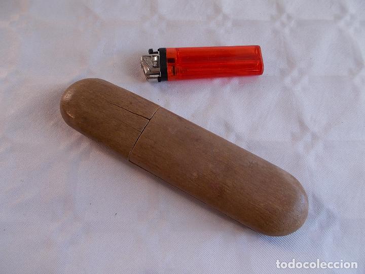 Antig&uuml;edades: ANTIGUO ESTUCHE DE MADERA PARA GAFAS - Foto 4
