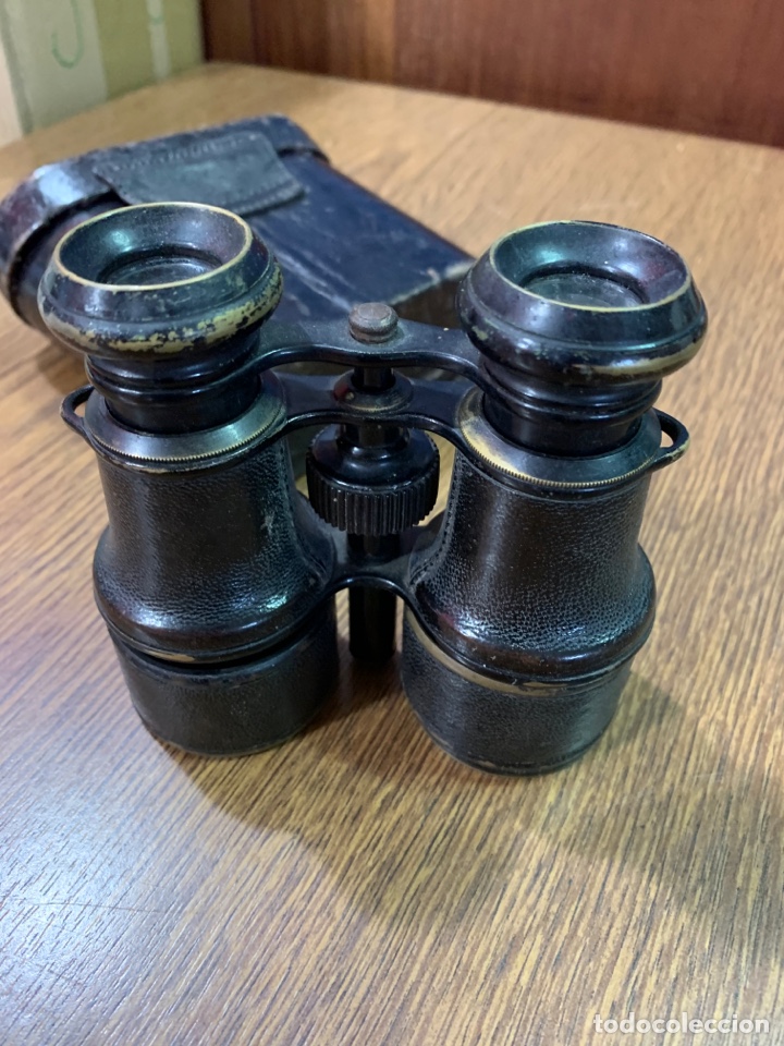 Antig&uuml;edades: Antiguos prism&aacute;ticos con su funda de piel - Foto 4