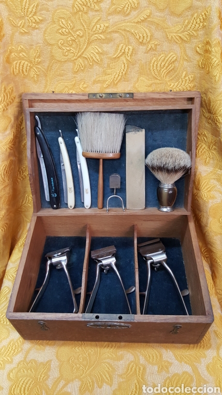 Antig&uuml;edades: CAJA ANTIGUA DE BARBERO - Foto 1