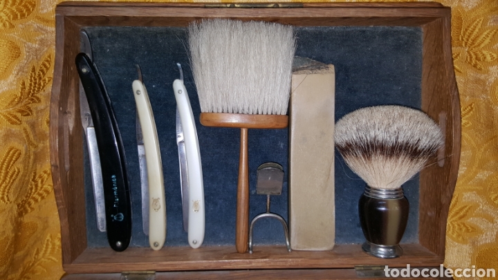 Antig&uuml;edades: CAJA ANTIGUA DE BARBERO - Foto 3