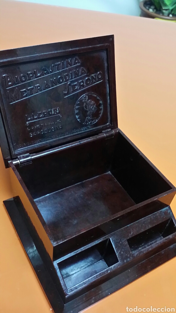 Antig&uuml;edades: Caja de baquelita para set de afeitado. - Foto 3