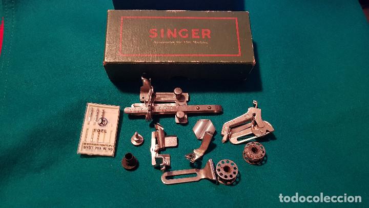 Antig&uuml;edades: CAJA DE CARTON SINGER CON ACCESORIOS - Foto 4