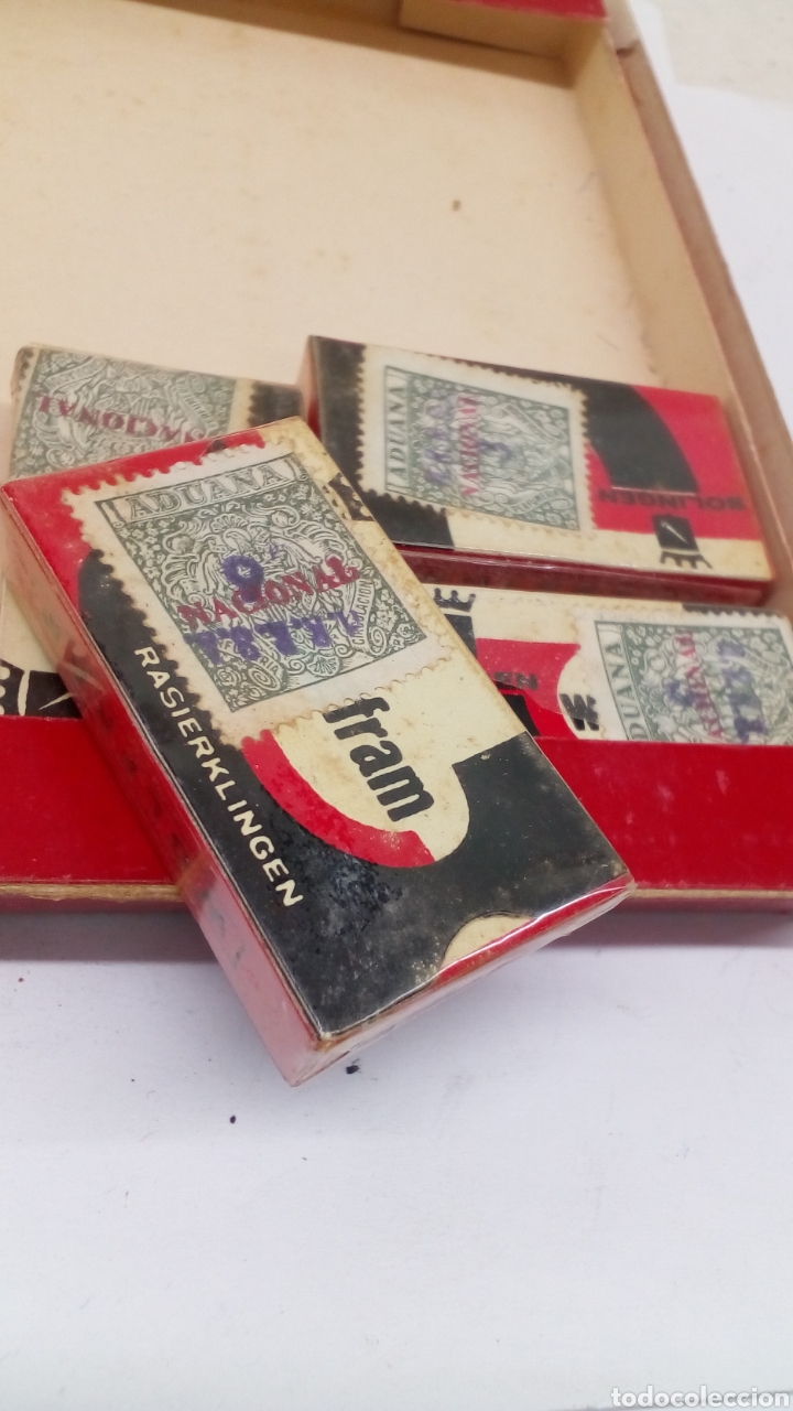Antig&uuml;edades: Caja Solinger Wolfram cuchillas de afeitar antiguas - Foto 2