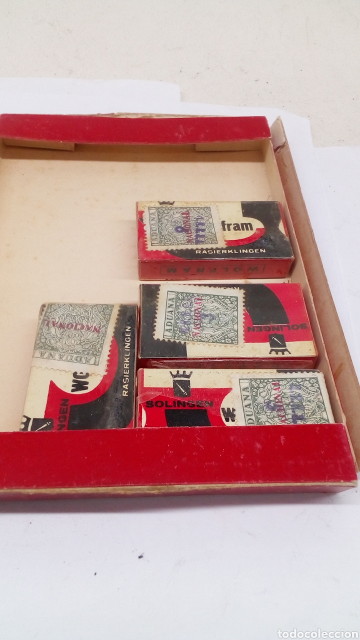 Antig&uuml;edades: Caja Solinger Wolfram cuchillas de afeitar antiguas - Foto 3