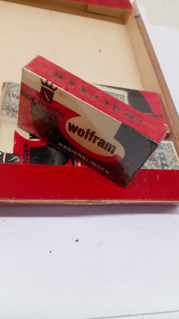 Antig&uuml;edades: Caja Solinger Wolfram cuchillas de afeitar antiguas - Foto 4