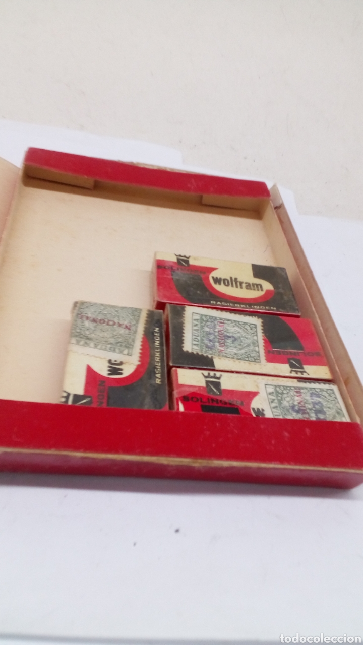 Antig&uuml;edades: Caja Solinger Wolfram cuchillas de afeitar antiguas - Foto 5