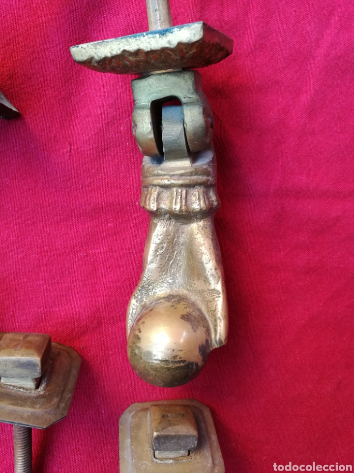 Antig&uuml;edades: JUEGO DE ALDABAS DE BRONCE PARA PORT&Oacute;N - Foto 4