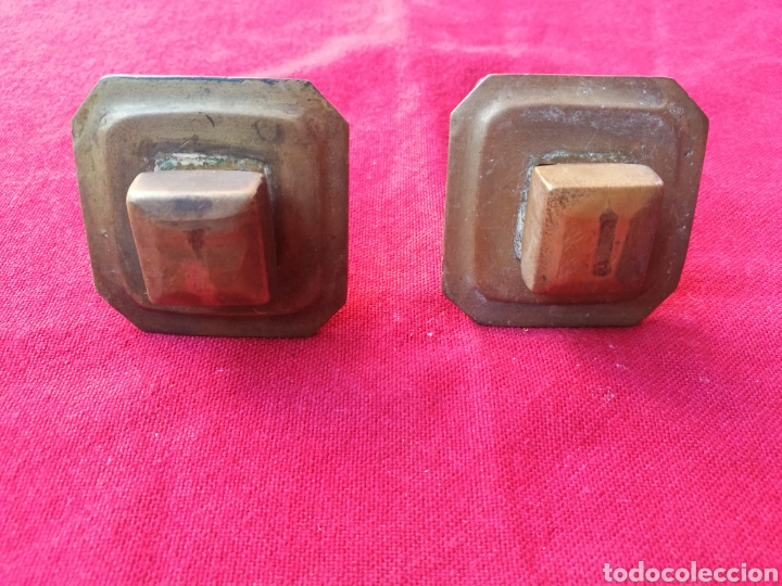 Antig&uuml;edades: JUEGO DE ALDABAS DE BRONCE PARA PORT&Oacute;N - Foto 5