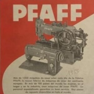 1955 Publicidad Pfaff. Maquinas de coser. 18x25 cm