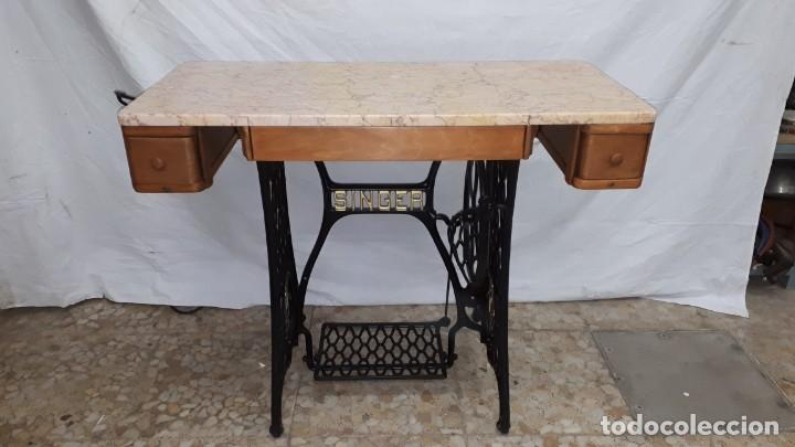 mesa de coser singer 1920 encimera de marmol ro - Compra venta en