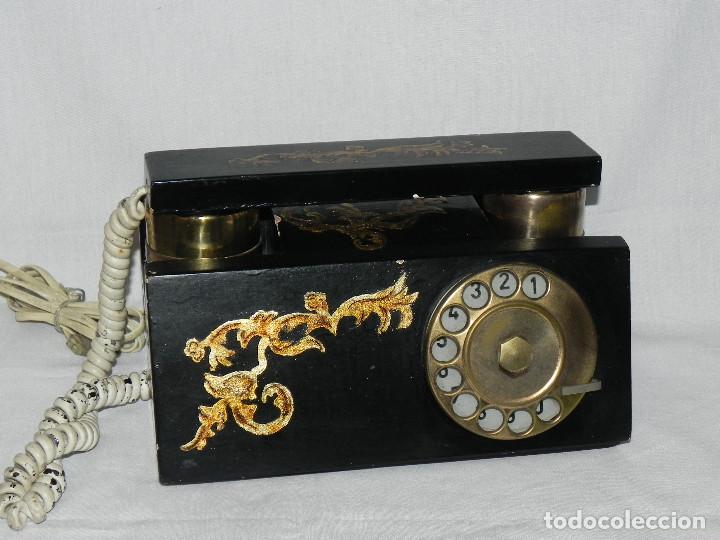 Tel&eacute;fonos: ** ANTIGUO TEL&Eacute;FONO DE SOBREMESA DE MADERA ** - Foto 1