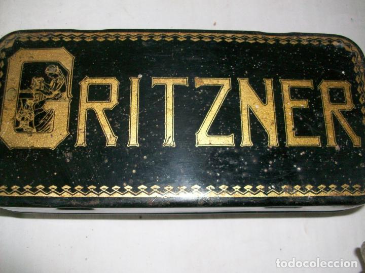 Antig&uuml;edades: CAJA DE COMPLEMENTOS PARA MAQUINA DE COSER-GRITZNER - Foto 1