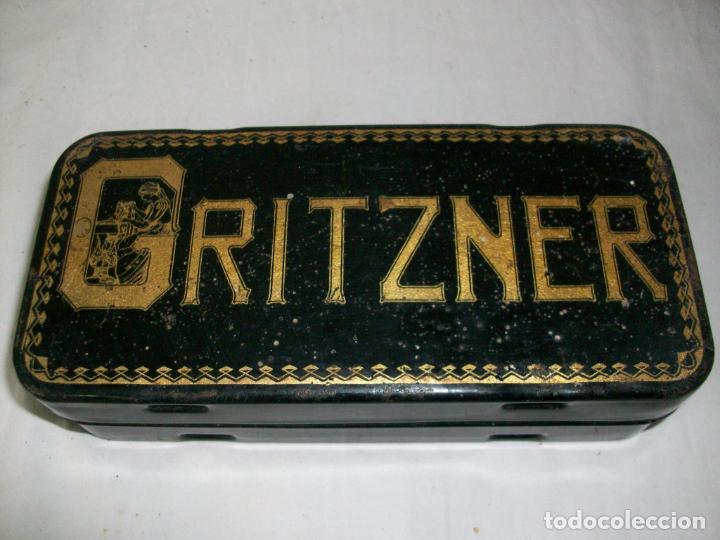 Antig&uuml;edades: CAJA DE COMPLEMENTOS PARA MAQUINA DE COSER-GRITZNER - Foto 4