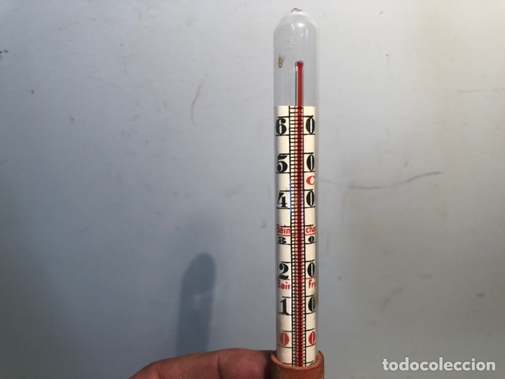 Antig&uuml;edades: TERMOMETRO BAIN DE LABORATORIO ANTIGUO. - Foto 3