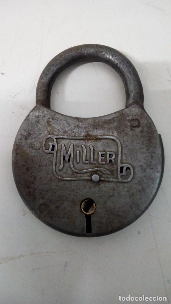 Antig&uuml;edades: CANDADO ANTIGUO MARCA MILLER SIN LLAVE - Foto 1