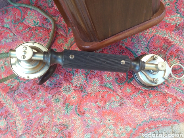 Tel&eacute;fonos: Antiguo Telefono de Pared en madera - Foto 8