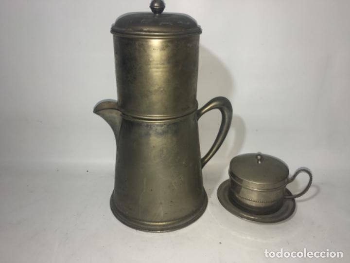 Antigua cafetera realizada en metal de alpaca p - Vendido en Venta Directa  - 156972006