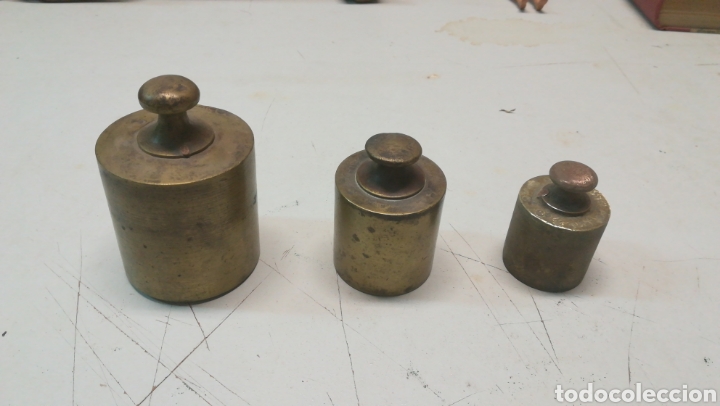 Antig&uuml;edades: 3 pesas bascula - Foto 1