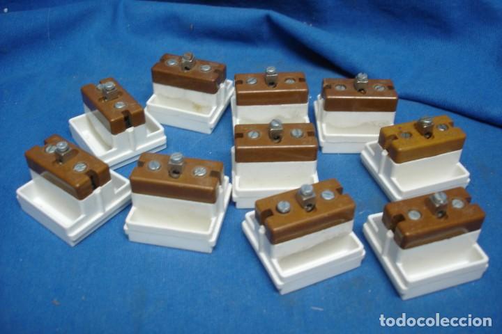 Antig&uuml;edades: 10 ELEMENTOS ENCHUFES BJC PARA MONTAR EN PLACA - Foto 3
