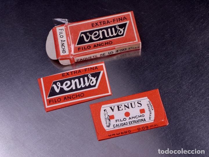 Antig&uuml;edades: PAQUETE DE HOJAS DE AFEITAR VENUS - Foto 3