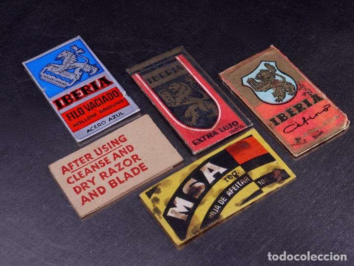 Antig&uuml;edades: LOTE DE CINCO HOJAS DE AFEITAR VARIAS MARCAS - Foto 1