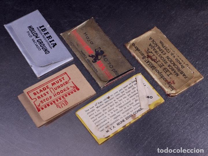 Antig&uuml;edades: LOTE DE CINCO HOJAS DE AFEITAR VARIAS MARCAS - Foto 2