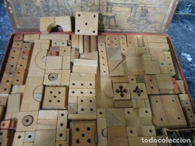 Antig&uuml;edades: MECANO ANTIQUISIMO COMPLETO CON PIEZAS DE MADERA - Foto 5