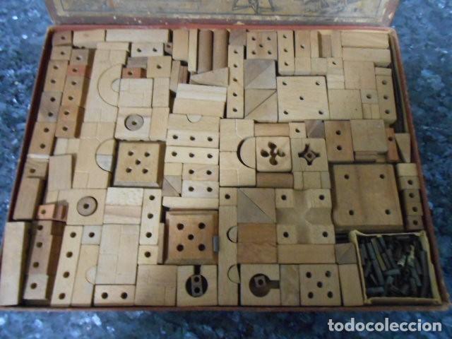 Antig&uuml;edades: MECANO ANTIQUISIMO COMPLETO CON PIEZAS DE MADERA - Foto 7